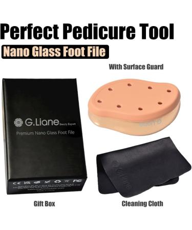 Nano Glass Foot File Callus Remover - G.Liane Crystal Glass Pedicure Foot Care Scrubber for Hard Skin Removal (Gold) - Buy Online on GoSupps.com