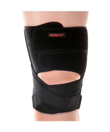 Aider Knee Brace Type 4 - For Anterior Cruciate Ligament Injury (ACL) Adjustable Compression Brace Breathable Neoprene Unique Anti-Slip and Comfort Design (Right)