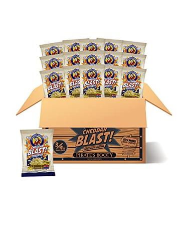 Pirate's Booty Cheddar Blast Cheese Puffs - Gluten-Free Snack Bags (0.75 oz, Pack of 16) - Healthy Kids Snacks - Buy Online on GoSupps.com