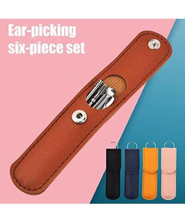 Valink Ear Cleaning Set 6-Part Innovative Tool Kit for Adults & Children | Feather-Ear Cleaner with Storage Bag - Unisex Black - Buy Online on GoSupps.com