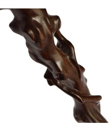 Walking Stick Wooden Cane Faucet Crutches Redwood Root Engraving Cane Elderly Staff Walking Stick Walker Birthday Gift Redbrown Graybrown (Redbrown) Safehappy - Buy Online on GoSupps.com