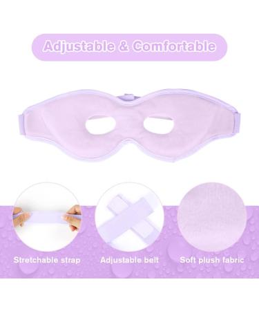 ACWOO Cooling Gel Beads Eye Mask for Puffy Eyes - Hot/Cold Therapy for Migraine Relief, Dark Circles, Dry Eyes - Reusable, Purple - Buy Online on GoSupps.com