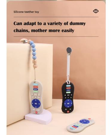 Remote Control Shape Teething Toy for Babies - 2 Pcs Silicone Chew Toy | Educational Sensory Teethers for Newborns | Ideal Baby Gift - Buy Online on GoSupps.com