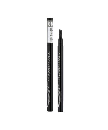Eyebrow Pencil with Multi Forks | Long-Lasting and Waterproof Eye Brow Contouring | Everyday Women Cosmetics for Eyes for Home Working Traveling Gathering Dating Lambo 5# light gray