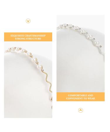 Lurrose Pearl Crystal Headband - Elegant Wedding & Party Hair Accessories (Silver & Gold) | 2 Pieces - International Shipping Available - Buy Online on GoSupps.com