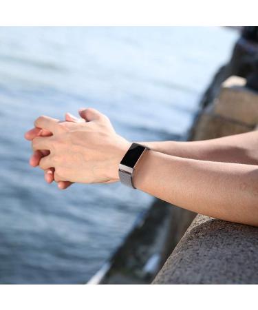 VANCLE Stainless Steel Mesh Band for Fitbit Charge 4/3 - Adjustable Magnet Clasp, Breathable Wristband for Men and Women (Silver, Small) - Buy Online on GoSupps.com