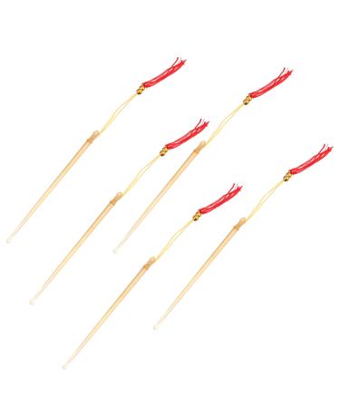 Healeved 5pcs Earwax Reusable Washable Earpicks Scoops Cleaning Remover Tools Horn Portable Salon Toothpick Spoons Care Tool Man Picks Safety Earpick Digging Pick for Handmade Cleaner