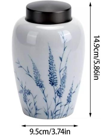 GUSMYPLG Tea Cans Tea Set Ceramic Tea Caddy Hand painted Reed Grass Tea Cans Ancient Celadon glazed Aluminum Lid Sealed Cans Ceramic Cans - Buy Online on GoSupps.com