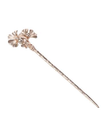 Lurrose Vintage Ginkgo Leaf Hair Chopsticks | Retro Brown Hairpin & Barrette Hair Decor - International Shipping Available - Buy Online on GoSupps.com