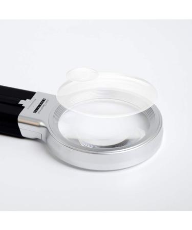 Handheld Magnifier Folding Magnifying Glass with LED Light Dual Optical Glass Magnifying Mirror Magnifying Lens for Home Learning Reading and Fault Finding - Buy Online on GoSupps.com