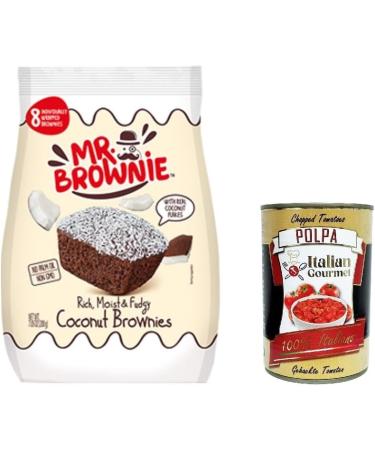  Italian Gourmet E.R. Mr. Brownie Chocolate Brownies with Coconut Flakes 200g + Gourmet Italian Polpa 400g (Pack of 6) - Buy Online on GoSupps.com