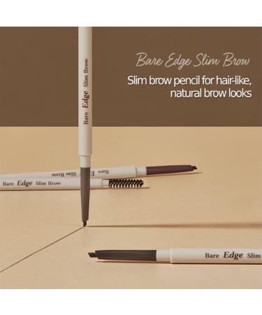 ETUDE Bare Edge Brow Pencil 03 Grey Brown - Hexagon Brush Brow Mascara for Zero Clump & Defined Brows - Buy Online on GoSupps.com