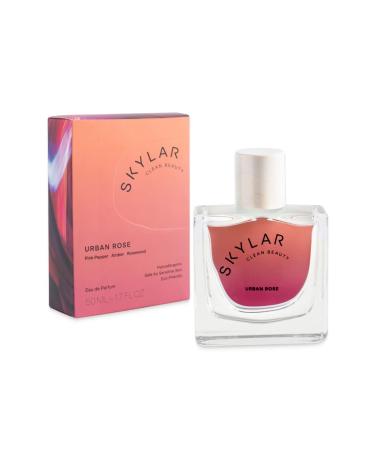 Skylar Urban Rose Eau de Parfum - Hypoallergenic & Clean Perfume for Women & Men Vegan & Safe for Sensitive Skin - Spicy Floral Perfume with Notes of Pink Pepper Amber & Rosewood - 50mL /1.7 Fl oz