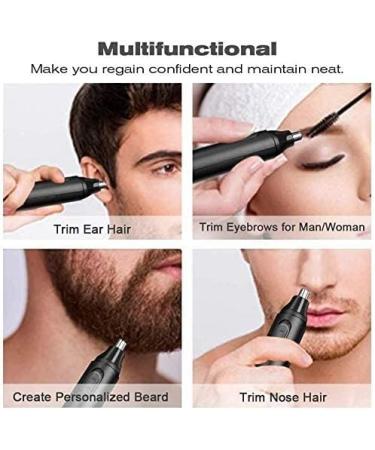 KouRy Portable Nose and Ear Hair Trimmer - Painless Electric Hair Removal for Men & Women - Battery Operated Dual Edged Blades Cleaning Brush Included - Buy Online on GoSupps.com