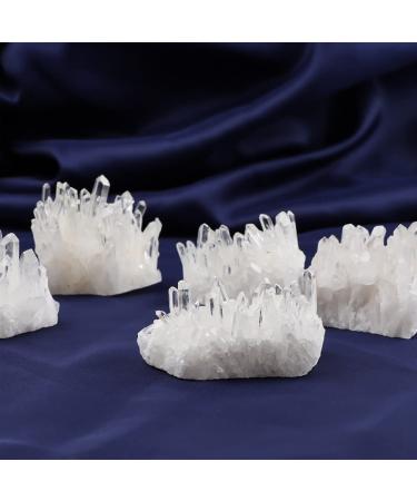 70-110G Beautiful Natural Clear Quartz Crystal Cluster Raw Minerals Aura Home Decoration Ornamental Stone Suitable for Furniture Decoration Natural Luster (Color : 70-90g Size : 1pc) 1pc 70-90g