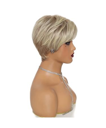 XULAIP Blonde Short Fluffy Wig for Women - Heat-Resistant Layered Nature Side Part Full Wig (2 Blonde) - Shop Internationally - Buy Online on GoSupps.com