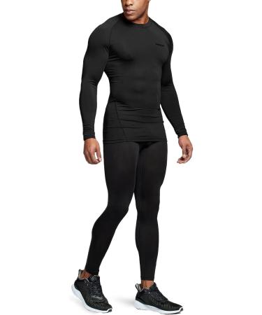 TSLA Men's UPF 50+ Long Sleeve Compression Shirts 3 Pack - Black - Large | Athletic Workout & Water Sports Rash Guard - Buy Online on GoSupps.com