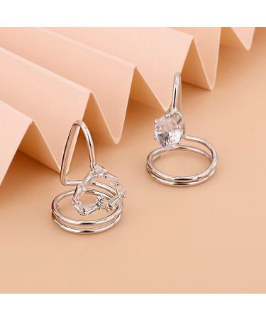 Rumtock Vintage Crystal Nail Protecting Silver Ring for Women - Finger Tip Manicure Jewelry - Buy Online on GoSupps.com