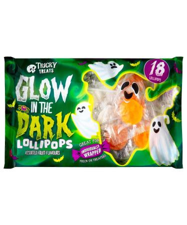 Halloween Decoration Glow in the Dark Halloween Lollipops 18pk Assorted fruit flavours