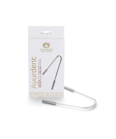 Maharishi Ayurveda tongue scraping for adults |Stainless steel tongue cleaner |Fighting bad breath |100% for oral hygiene |1 pack stainless steel 1 piece (1 Pack)