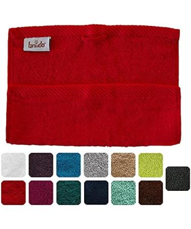 LANUDO Luxury Red Washcloth - 600g/m 100% Premium Cotton | Soft & Absorbent 30x30 cm - Buy Online on GoSupps.com