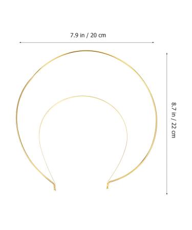 Solustre Angel Headband Gold Crown Tiara - Elegant Headpiece for Women Bride Cosplay & Halloween (2PCs Gold & Silver) - Buy Online on GoSupps.com