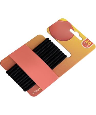 Black Hair Ties Set Fashion Ponytail Holder Anti Slip Hair Accessories for Thick Hair with High Elasticity Basic Style - Buy Online on GoSupps.com