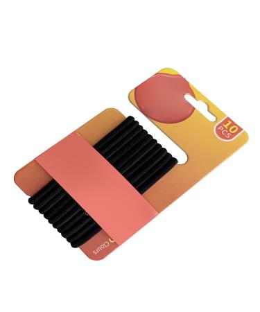 Black Hair Ties Set Fashion Ponytail Holder Anti Slip Hair Accessories for Thick Hair with High Elasticity Basic Style