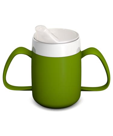 Ornamin 2-henkel mug with drinking trick 140 ml green with beak attachment (model 815 + 806) / special drinking aid tremor cup beak cup ... (green)