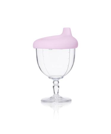 IN-COG-NEATO Winey Baby Champagne Sippy Cup Wine Glass Bottle Goblet For All Kids Silicone Lid Unbreakable Dishwasher Safe Pink