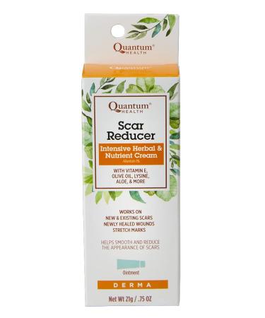 Quantum Health Scar Reducer|Intensive Herbal and Nutrient Cream|Works on New and Existing Scars  Newly Healed Wounds  and Stretch Marks|0.75 Ounce 0.74 Ounce (Pack of 1)