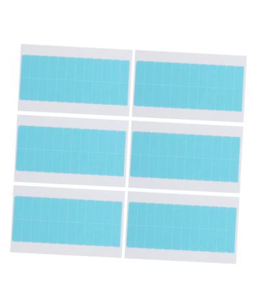 FRCOLOR 6 Sheets Double Sided Adhesive Hair Extension Wig Adhesive Tape Lace Front Wig Tape Hair Wig Tape Double Sided Sticky Tape Adhesive Strips for Hair Extension Pu Replace Bracket 2.5x1.5cm Assorted Color