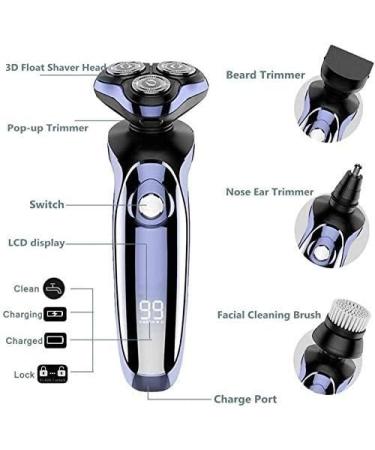 GeRRiT Electric Shavers for Men - Waterproof Cordless Rotary Razor with Beard Trimmer | USB Rechargeable Travel Shaving Solution - Buy Online on GoSupps.com