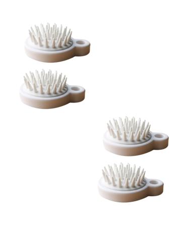 Magiclulu 4 piece of cleaning scrubber hair washed stationary scalp stimulating brush head massage brushes scalp navy.