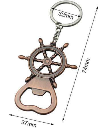 Bottle Opener Keychain Retro Rudder Beer Bottle Opener Keychain Kitchen Tools Party Supplies Men Corkscrew Bar Gadget - Buy Online on GoSupps.com