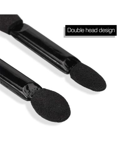 Fpoqbod Double-Ended Eyeshadow Applicators Eyeshadow Brush Sponge Applicator 10pcs Disposable Eyeshadow Brush Eye Makeup Applicators for Girls Lady Women Daily Beauty (Black) - Buy Online on GoSupps.com