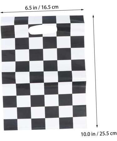 ABOOFAN 50pcs Checkered Candy Bags Checkered Gift Bags Car Theme Party Bags Black and White Candy Bags Black and White Goodie Bags Race Car Goodie Bags Race Car Candy Bags Passion Decorate Black White 25.5X16.3cm - Buy Online on GoSupps.com