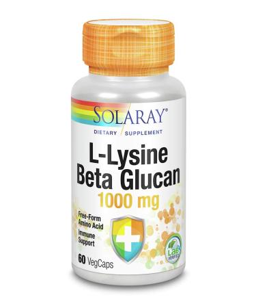 Lysine with Beta Glucan Solaray 60 Caps