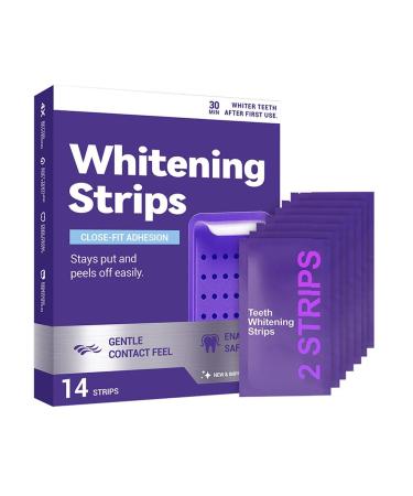 Purple Shiny Teeth Care Strips - Improves Tooth Surface Brightens Tooth Color Daily Care Comfortable Easy Application(5pcs)
