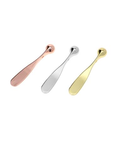 Outanaya 3pcs Metal Eye Cream Applicator Stick Lightweight Face Cream Scoop for Easy Application Massage Reduces Puffiness Dark Circles for Daily Skin Care Routine