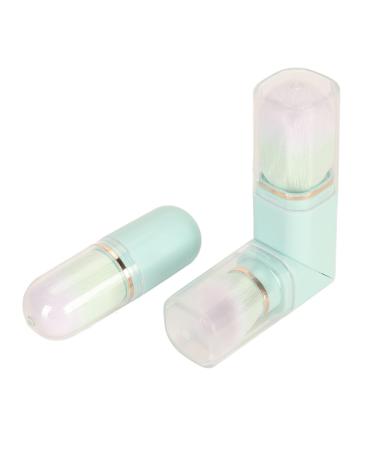 Makeup Brush Set Double Head Retractable Powder Capsule Makeup Blush Brush Travel Cosmestic Tool Blue