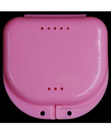 Premium Pink False Tooth Container - Dental Appliance Storage Case for Prosthesis & Toothbrush Care - One Size - Buy Online on GoSupps.com