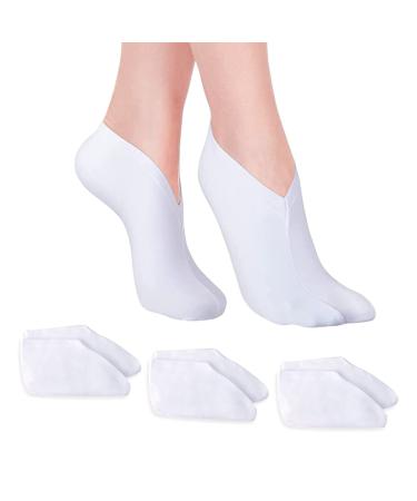 AYNKH 3 Pairs Moisturizing Socks Overnight Cotton Spa Socks Foot Care Foot Cover for Dry Cracked Feet Lotion Enhancing Absorbing for Women and Men