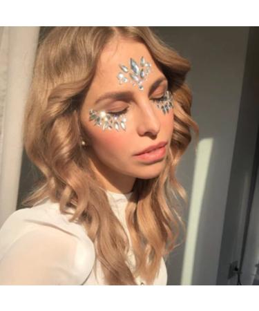 St. Patrick's Day Face Gems | 2 Sheets Crystals Stickers for Festival Makeup | Mermaid Tear Body Jewels for Women & Girls - Buy Online on GoSupps.com