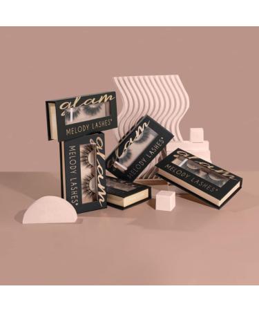 Melody Natural Eyelashes | Ultra Fluffy Vegan Lashes for All Eye Shapes | 25x Reusable Soft Cotton Strap - Premium Quality (Cleo) - Buy Online on GoSupps.com