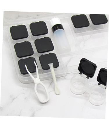 Buy Kombiuda Holder Case Box - Travel Suitcase Pocket Lens Holder Storage Set & Tweezers Clamshell - Black 15.8x9.5cm - International Shipping Available - Buy Online on GoSupps.com