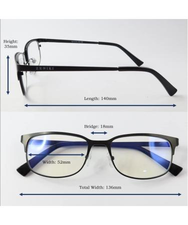 Zeniki Blue Light Blocking Glasses - Reduce Eye Strain, Headaches, Improve Sleep - Premium Metal Design, Unisex (Grey) - Buy Online on GoSupps.com