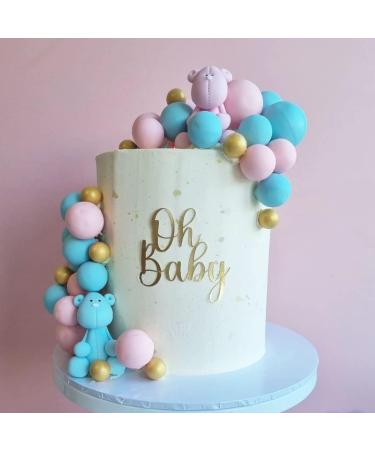 Blue Bear Cake Topper 100% EDIBLE Birthday Decoration For Boy ( Hight-6cm ) - Buy Online on GoSupps.com