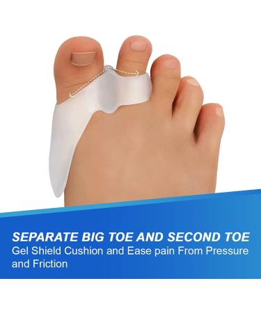 Bukihome Upgraded Pack of 10 Bunion Cushions Protectors - Bunion Corrector and Toe Spacer Set for Big Toe Bunion Relief - Gel Shield for Men & Women (Transparent) - Buy Online on GoSupps.com