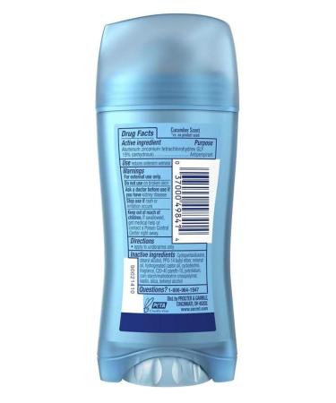 Secret Deodorant Solid 2.6 oz Crisp Cucumber Antiperspirant (Pack of 3) | Long-Lasting Protection - Buy Online on GoSupps.com